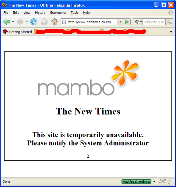 The new times website is down